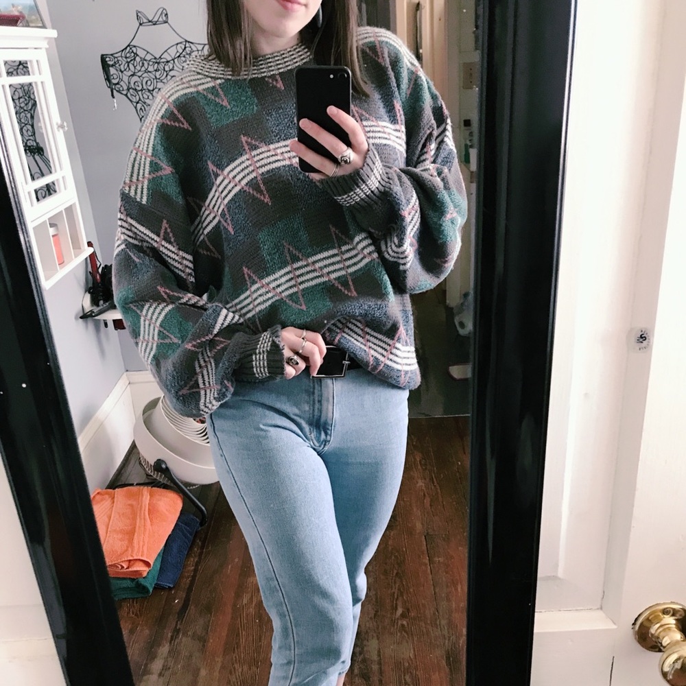 Vintage patterned sweater